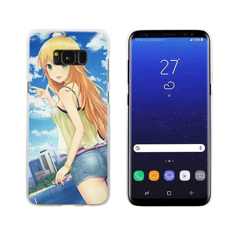 07 Сексуальный аниме kawaii Girl Прозрачный Note 10 9 pro Жесткий чехол для samsung Galaxy S4 S5 S6 S7 S8 S9 Plus Edge Mini s10 lite - Цвет: 07