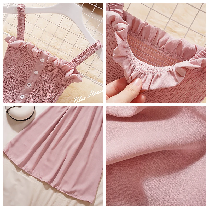 SKOONHEID женское пляжное длинное платье на бретелях летнее однотонное шифоновое без