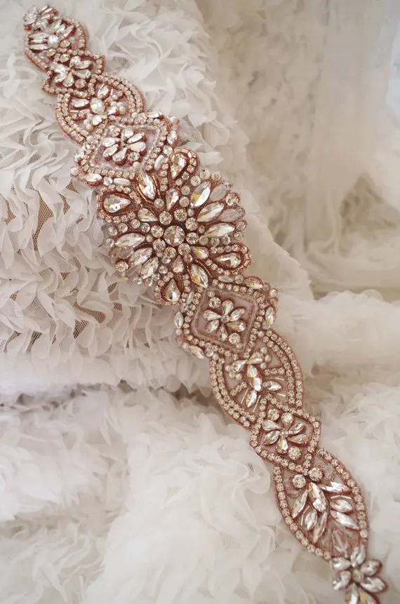 Золотые стразы пояс ремень свадебный ручная работа поставка Новое поступление