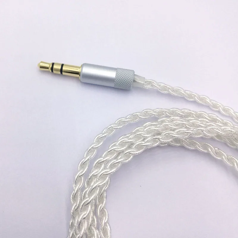 RY-c11 1,2 м DIY Замена кабеля 3,5 мм с серебряным покрытием Модернизированный проволока 4 многожильный провод кабель для ремонта Сделай Сам HIFI mmcx кабель для наушников