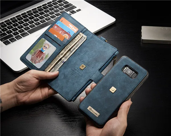 Blue Для Coque huawei mate 20 Pro чехол Роскошный кошелек на молнии Folio Flip Магнитный чехол из натуральной кожи чехол для huawei mate 20 - Цвет: Blue