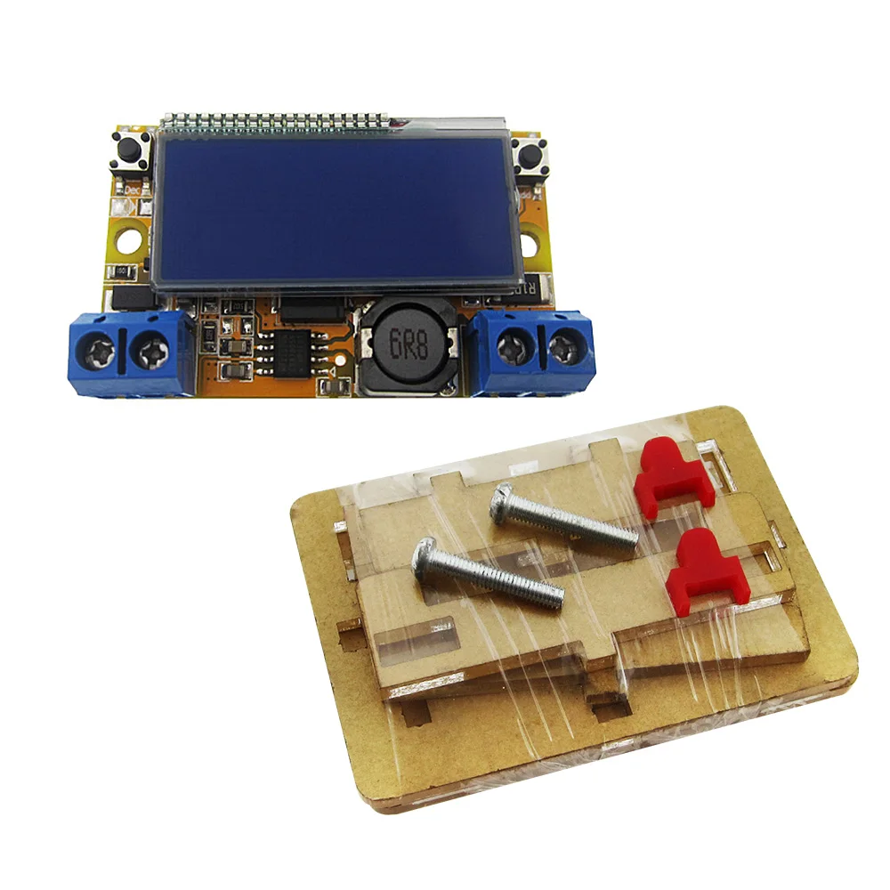 Регулируемый понижающий модуль питания напряжения тока ЖК-дисплей регулятор +