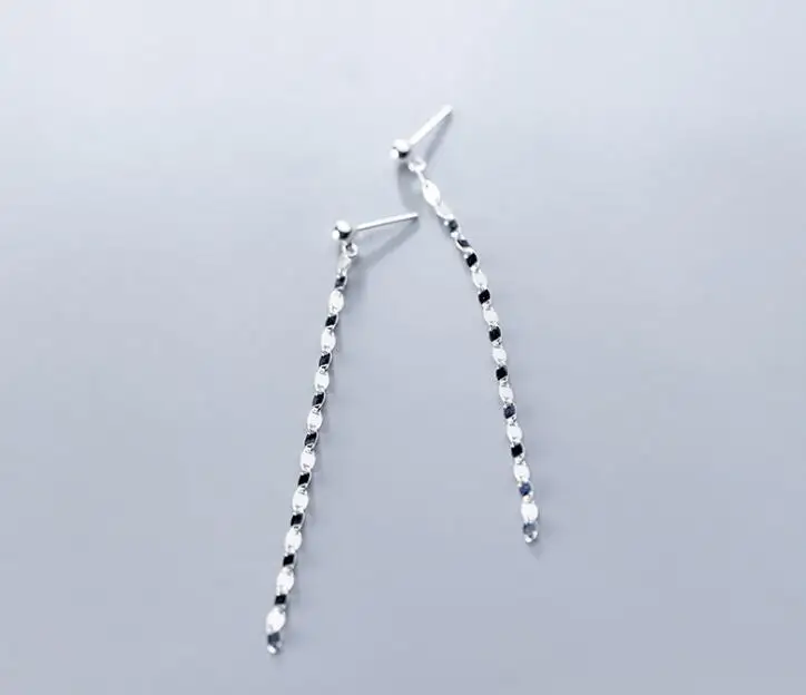 1 пара. Женские серебряные украшения Геометрическая цепочка висячие серьги