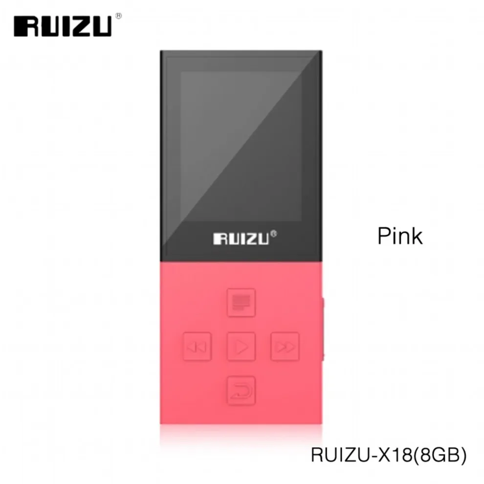 Новинка года! спортивный MP3-плеер ruidu X18 8G с Bluetooth, без потерь, fm-радио, Bluetooth 4,0, музыкальный плеер, поддержка 64 ГБ, TF карта - Цвет: Розовый