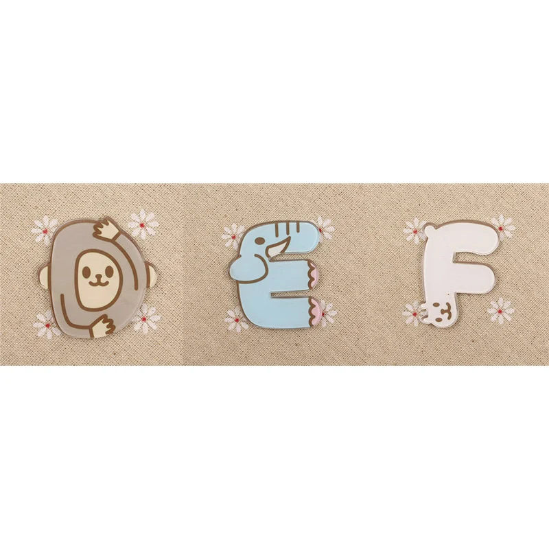 FFFPIN Acrylic Cartoon Badge Animal 26 Letter Teach Brooch Home Ornament Breastpin Spain Pin Coin Icon Women Jewelry Decoration | Дом и сад