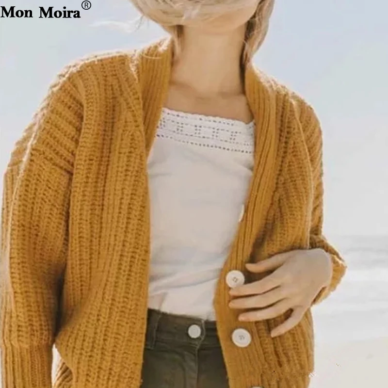 V-neck Solid Knitted Cardigans Women 2018 Autumn High Street New Batwing Sleeve Knitwear Ladies Casual Sweaters cws0159-5 |
