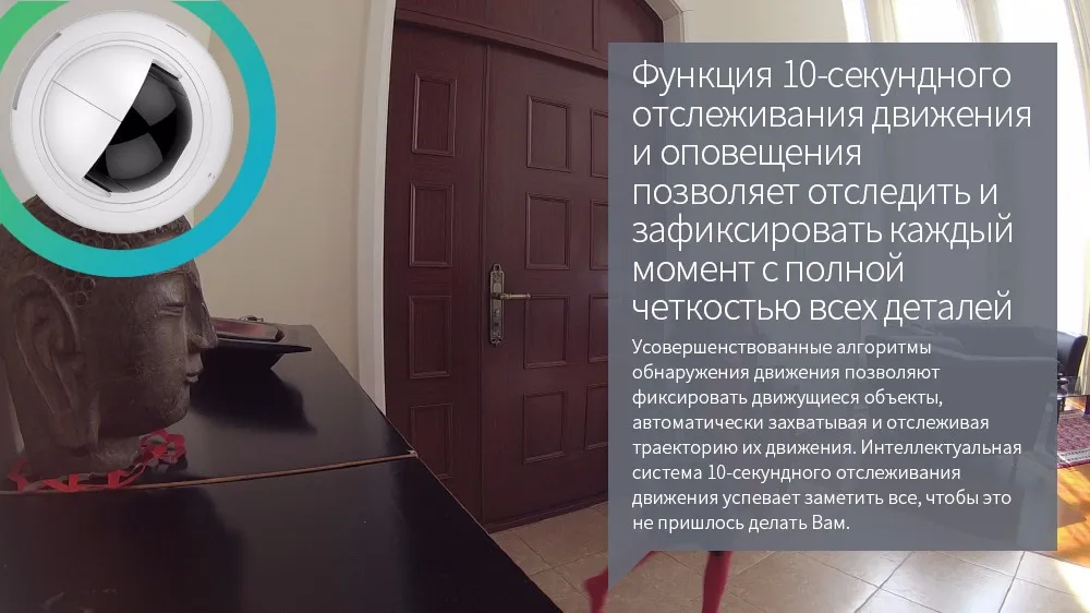 Купольная Камера YI, Панорамирование/Наклон/Зум, Беспроводная IP Безопасность, Система Наблюдения, HD 720p, Ночное Видение(Издание США/ЕС