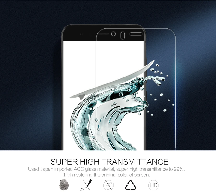 Закаленное стекло Nillkin Защитная пленка для Xiaomi m6 mi6 Amazing H + Pro Nano Противоударная