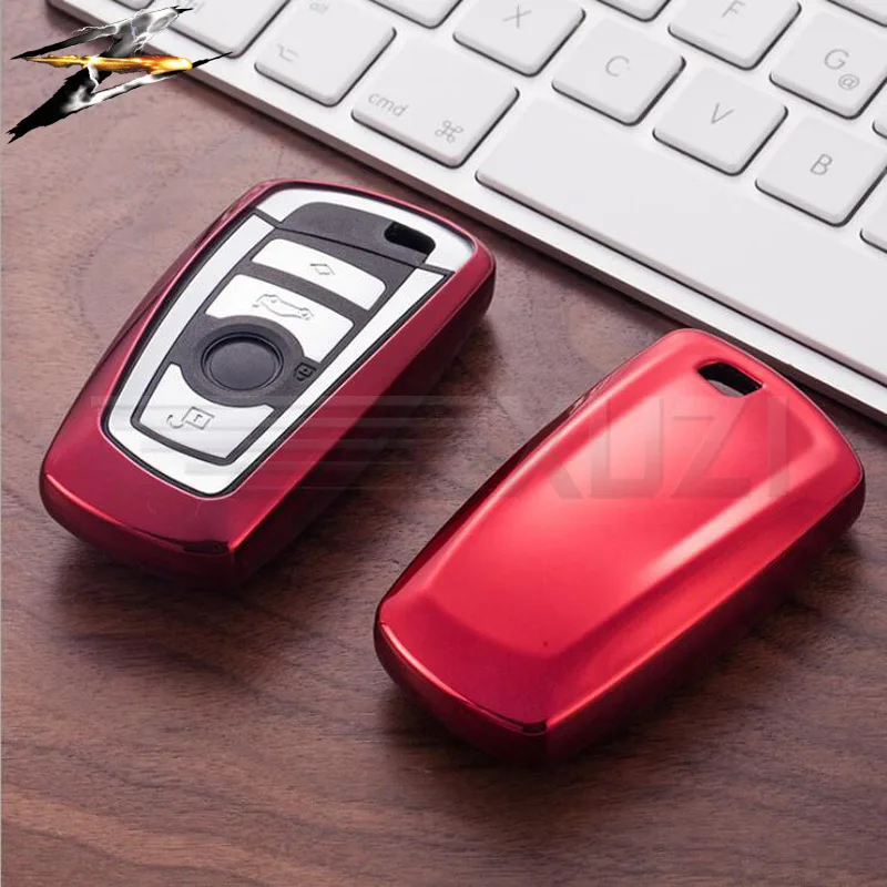 

6 colors TPU Keyless Remote Car Key Case Cover For BMW F20 F30 X1 X3 X5 X6 X7 E90 E30 E30 E34 E36 Key Holder Car Styling