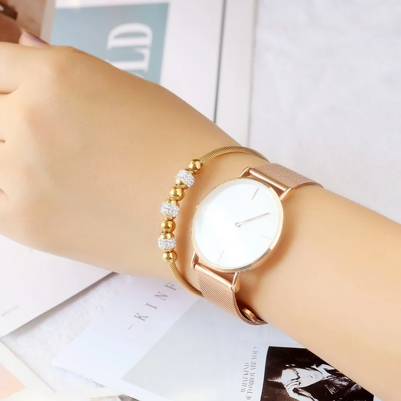 

Fashion Gold Color Cubic Zircon Magnetic Buckle Bracelets For Women Wedding Jewelry Ladies Bracelets Bangles Female High Quality