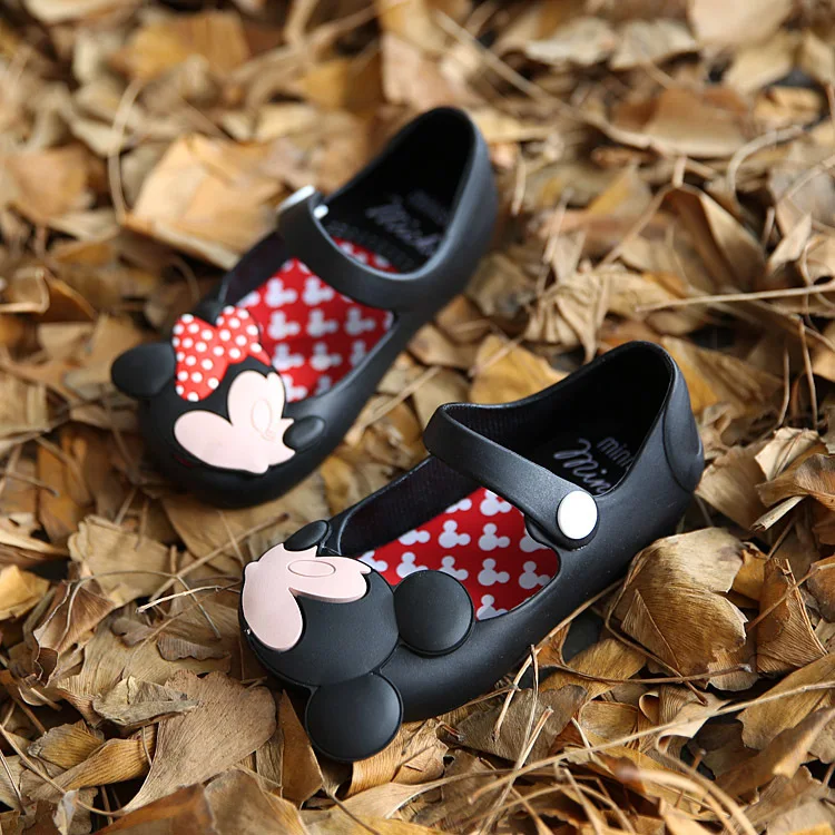 Мини Минни стиль Микки детская обувь для маленьких девочек блестящая мягкая