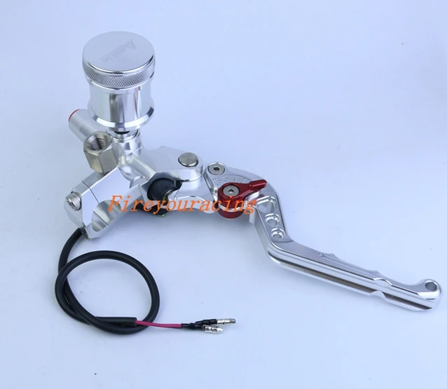 Right Brake silver Adelin рычаг руль гидравлический клатч главный цилиндр тормозного насоса moto rcycle Racing moto универсальный для Yamaha Kawasaki Suzuki - Цвет: Right Brake silver