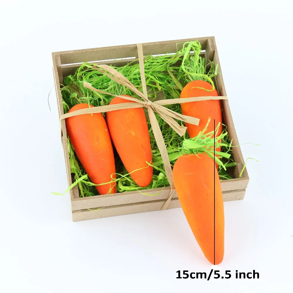 2017 новое прибытие 4 шт./упак. оранжевая пена морковь овощей Oranment кролик подарок