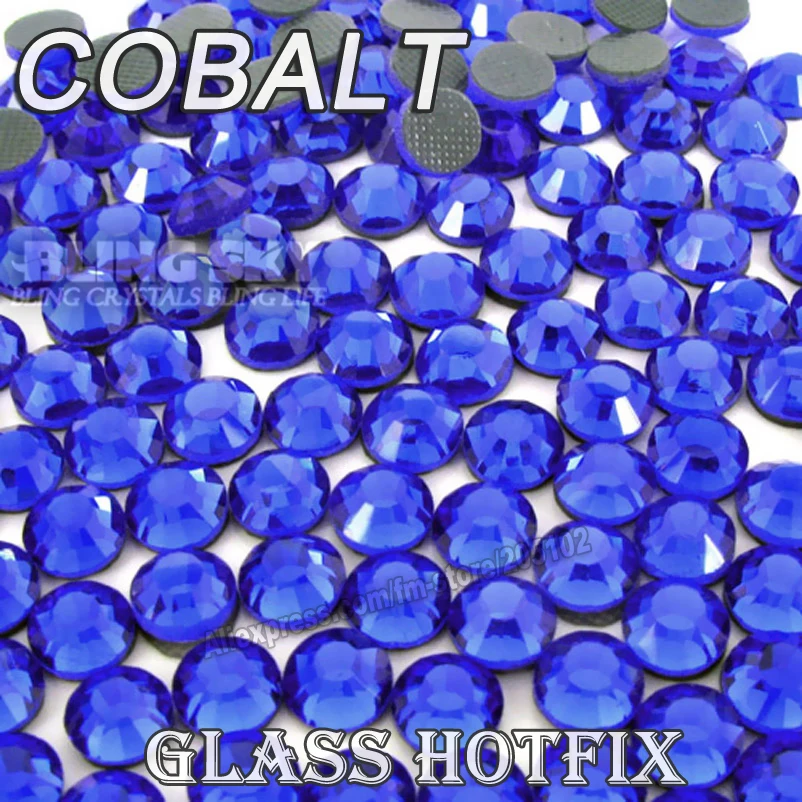 Кобальт Большая упаковка горячей фиксации Стразы SS6 SS10 SS16 SS20 SS30 DMC плоские задние