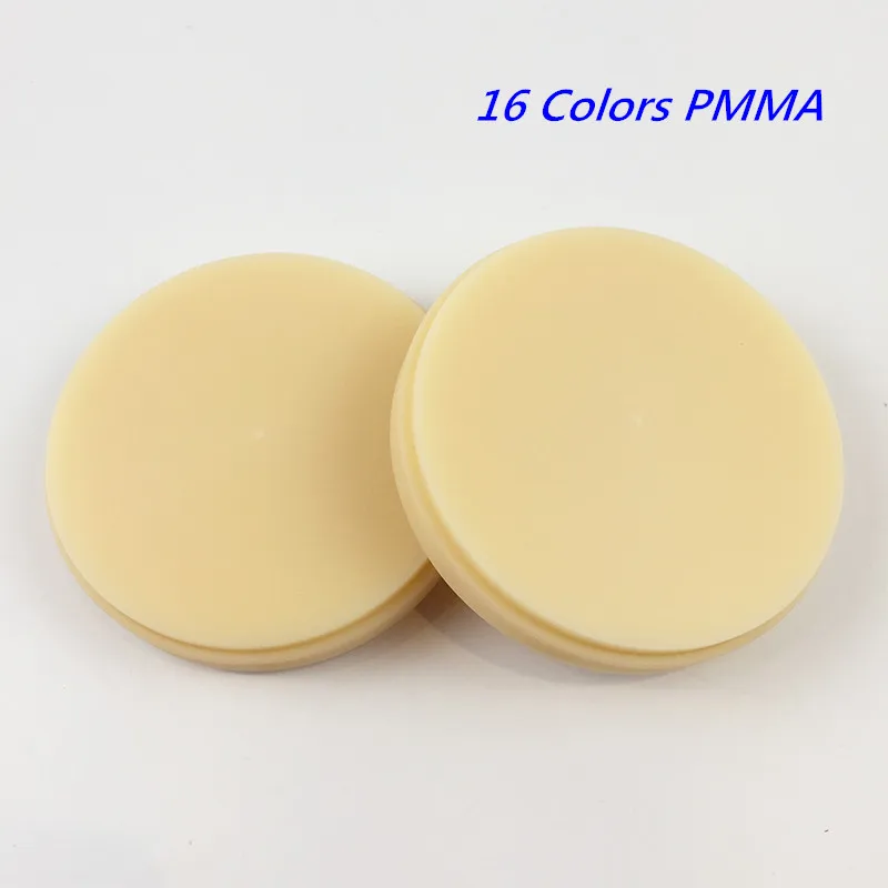 8 штук 20 цветов диски PMMA стоматологические CAD/CAM блоки OD98 * 10 мм ~ 16 для временной