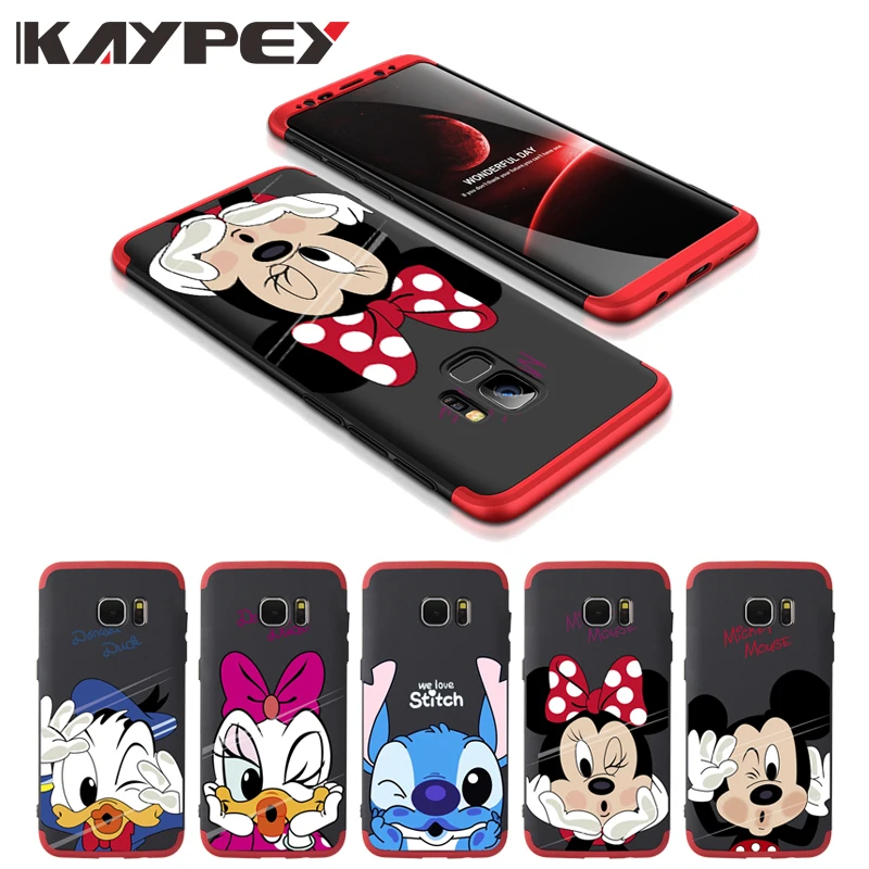 Luxury 360 Degree Protection Full Cover for Samsung Galaxy S8 S9 Plus S6 S7 Edge J5/J7 Pro 2017 J7Prime Note8 case Minnie Coque | Мобильные