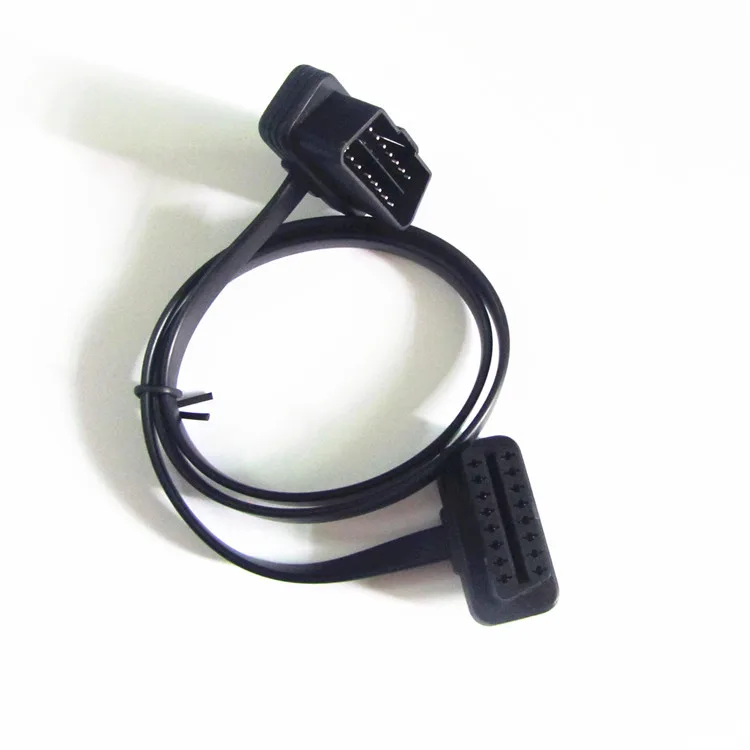 60 см плоский тонкий как лапша кабель OBD OBD2 OBDII 16Pin штекер-гнездо диагностический