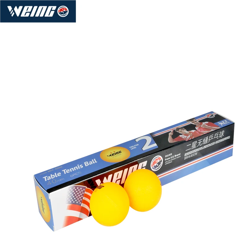 2018 WEING Новый WT-602 двухзвездочный подлинный мяч для пинг понга Профессиональный