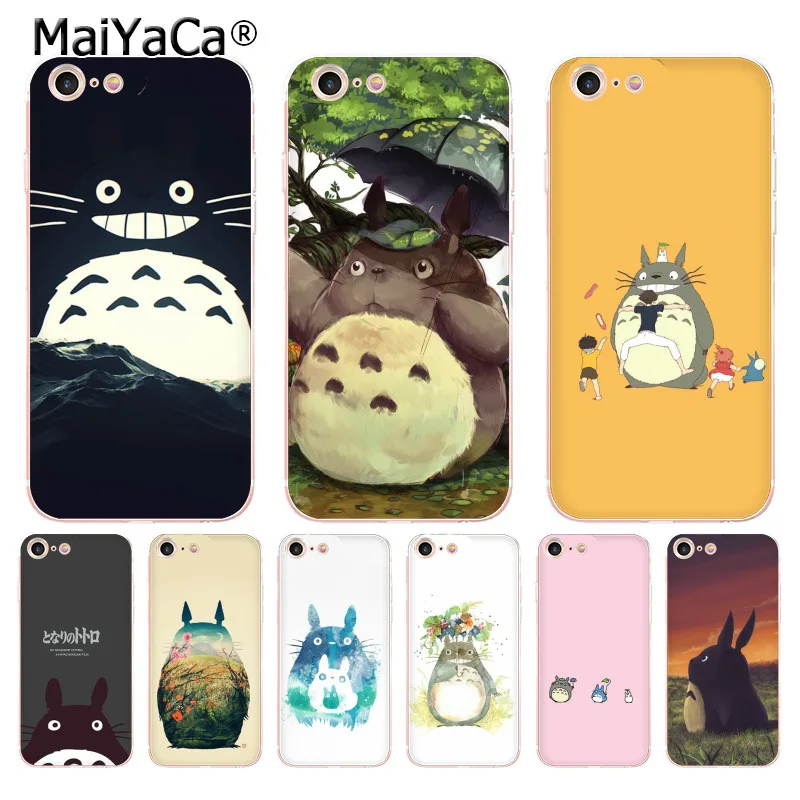 MaiYaCa totoro cartoon cat transparent soft tpu phone case cover for Apple iPhone 8 7 6 6S Plus X 5 5S SE 5C cass | Мобильные