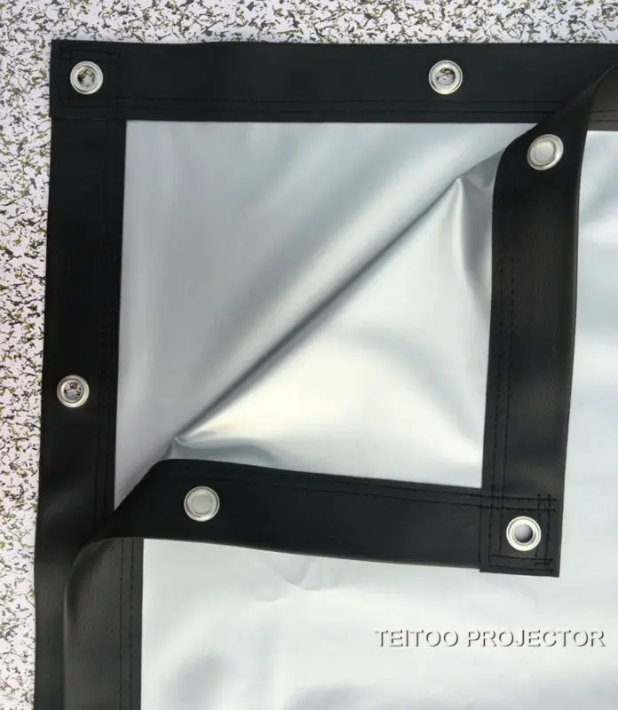 Портативный складной металлический серебристый фронтальный проекционный экран