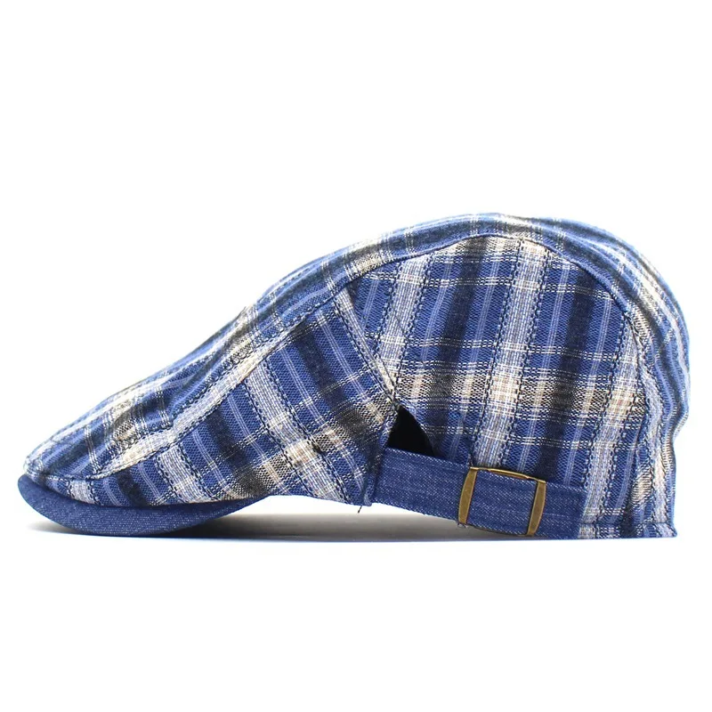 Мужская классическая клетчатая кепка Minhui винтажная Кепка унисекс на плоской