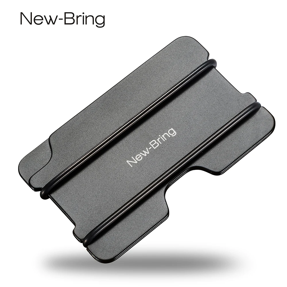 Newbring модная металлическая ID держатель кредитной карты черный карманный Box Визитные карточки бумажник с RFID Анти-главный кошелек Для мужчин