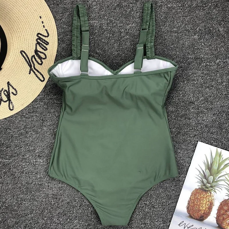 NEW Women Swimwear Push Up One Piece Swimsuit Female Bather Bra Cup Bathing Suit Swim Wear Sexy Underwire Monokini Bodysuit