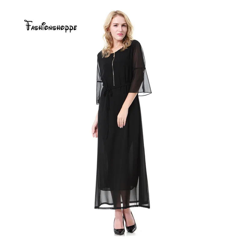 Длинное платье для женщин-мусульманок абайя длинное из шифона Jalabiya кимоно