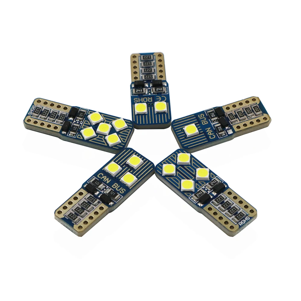 YSY 50 шт. T10 W5W супер яркие 3030 2/4/6/8/10 SMD светодиодсветодиодный CANBUS без ошибок