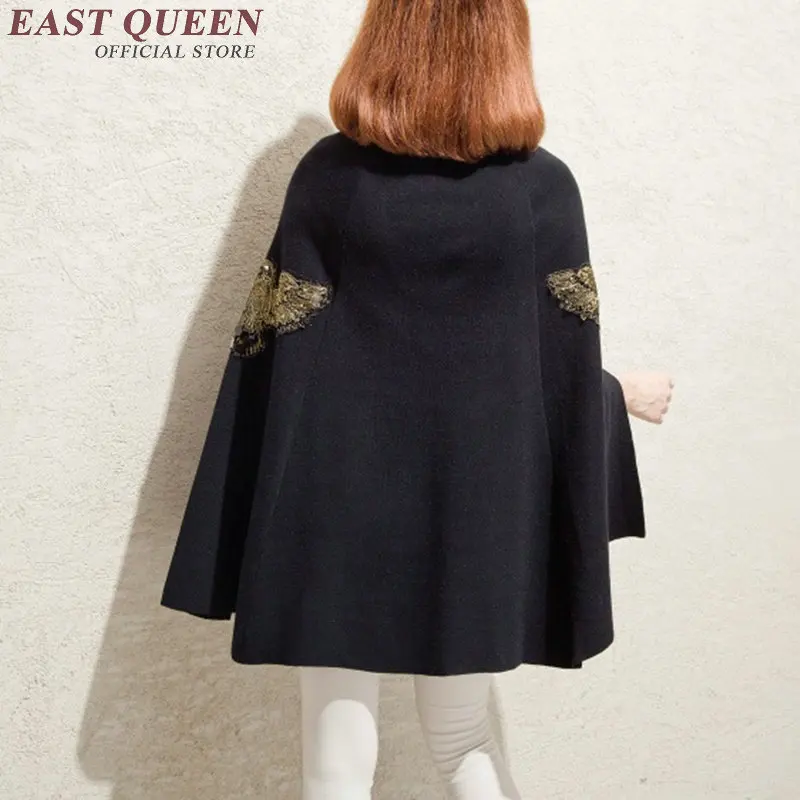 New arrival 2018 woman sweater pullovers long sleeve womens cloak handmade beaded fashion free size AA3087 YQ |