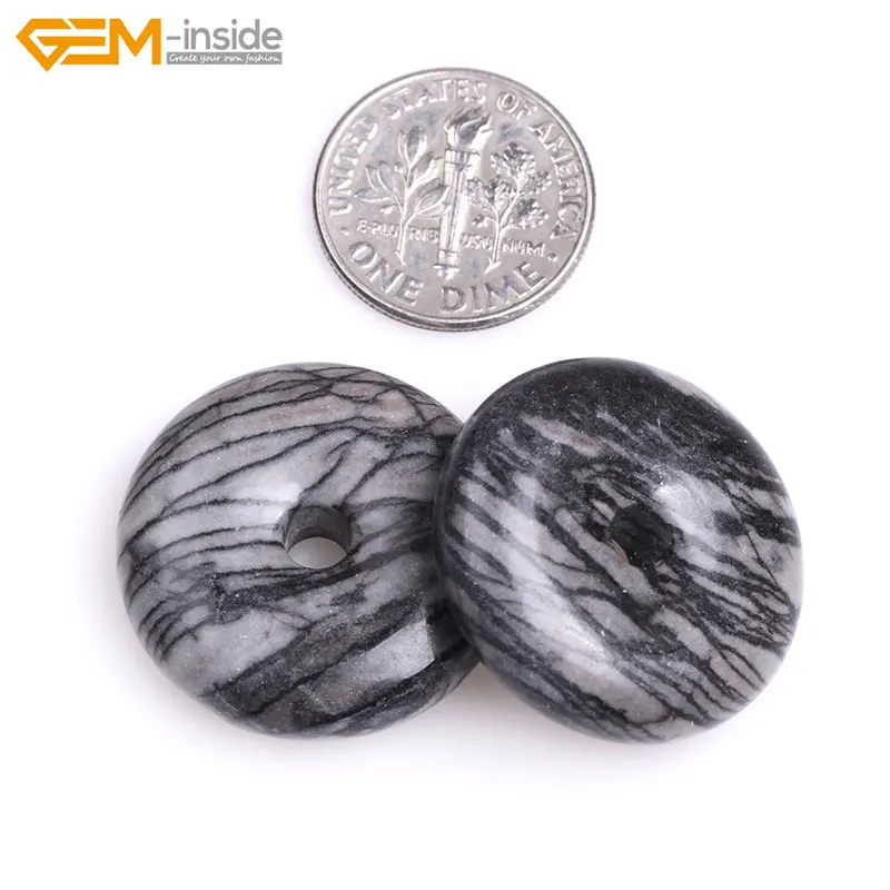 Круглые бусины-пончики для изготовления ювелирных изделий 25 мм | Украшения и