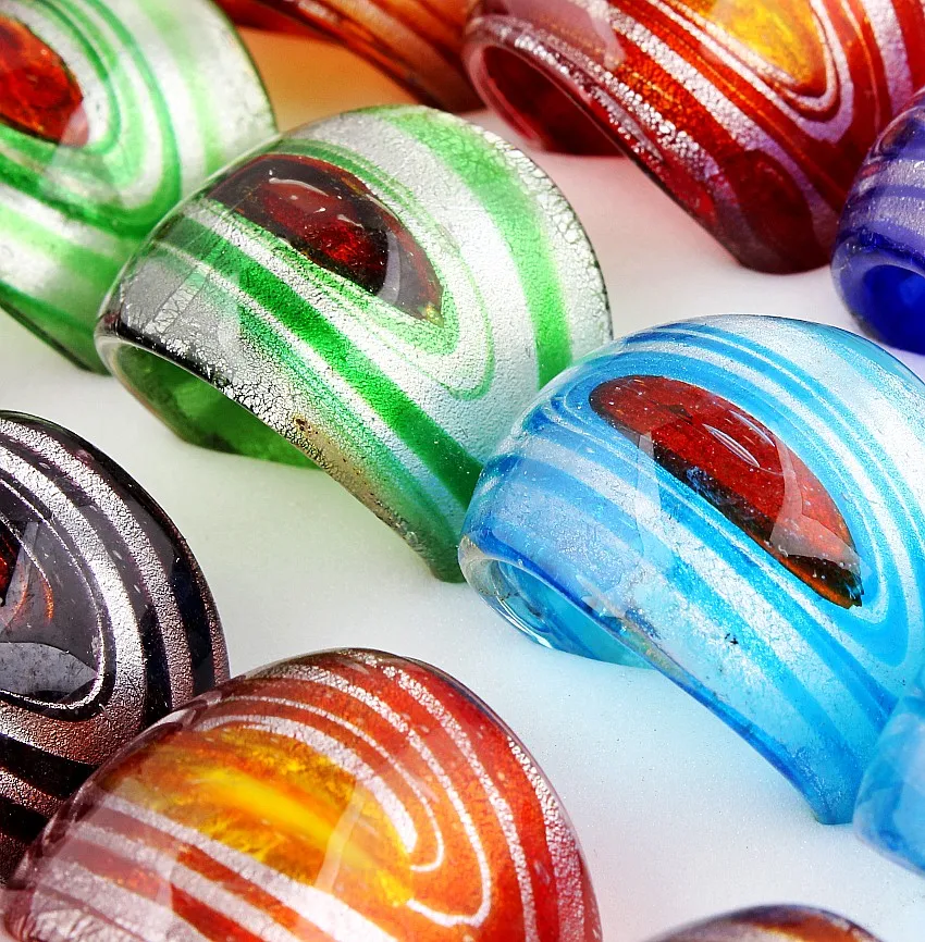 Феб оптовых партий 12 шт. женские новые Ручной смешанного Цвет bull глаза Мурано