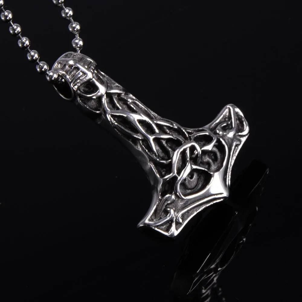 Подвеска в стиле ретро из титановой стали кулон виде молота грома черепа |