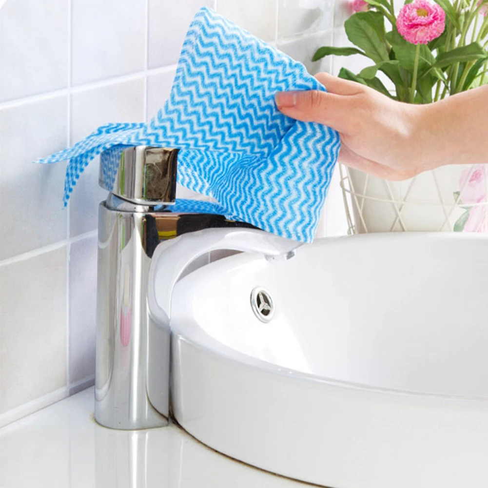 Многоразовая Мочалка для чистки 50 шт./рулон салфетка из нетканого материала s