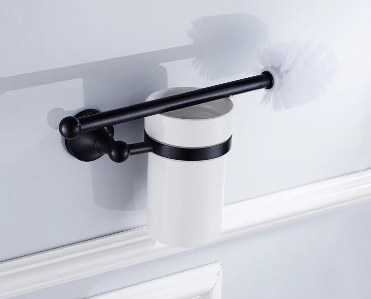 Бесплатная доставка высокое качество черный держатель для туалетной щетки с
