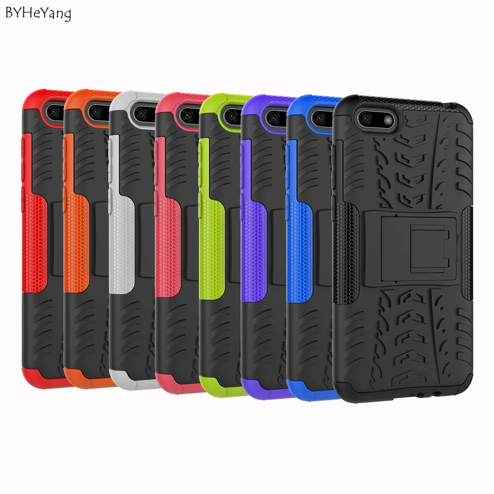 Гибридный ТПУ армированный силиконовый резиновый чехол BYHeYang для Huawei Y5 2018 жесткий