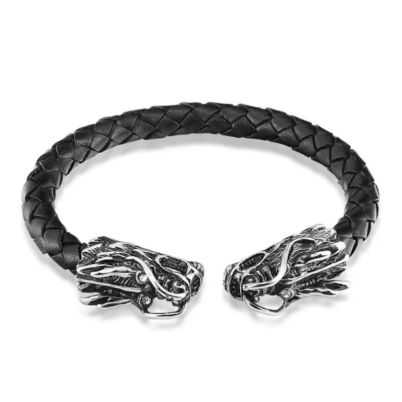 Винтажный Браслет JANEYACY в стиле панк из нержавеющей стали мужские ювелирные