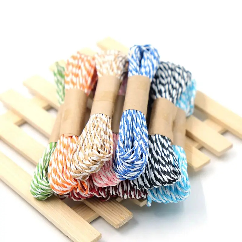10M/Lot Hand-woven Paper Double-stranded Spell Color Thin Ropes For Gift Packing Scrapbooking Wedding Birthday Party Decoration | Дом и сад