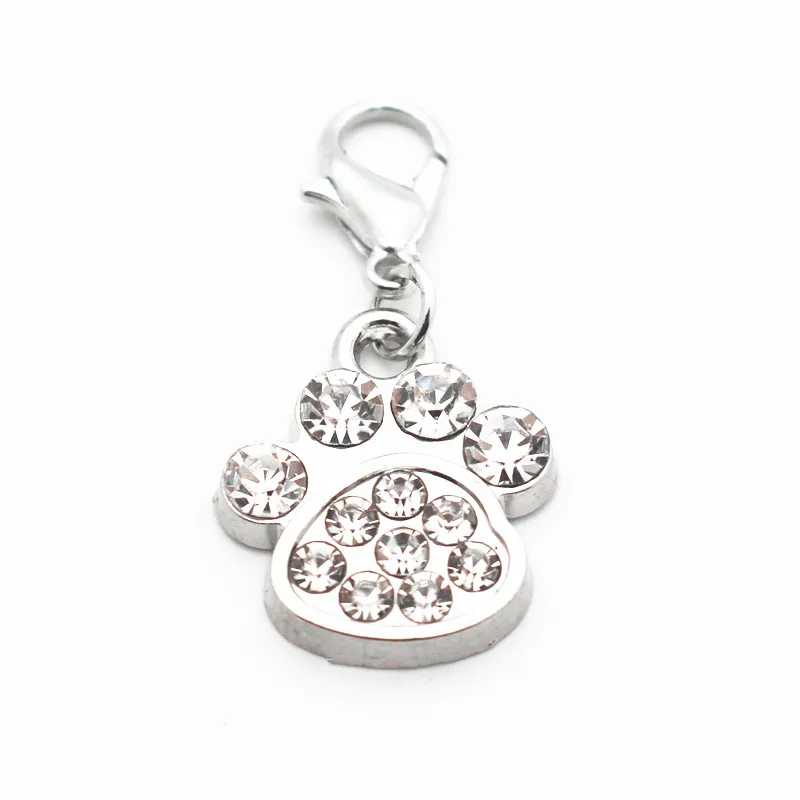 Оптовая продажа 20 шт./лот подвески в виде лапы животного серебряная собака кошка