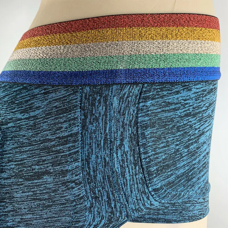 Новинка 2019 хит женские радужные полосатые шорты для плавания танкини бикини