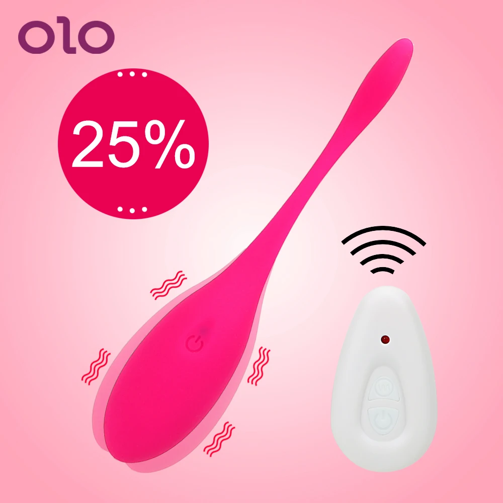 Вибратор OLO с дистанционным управлением, вибрирующее яйцо для точки G, шар Бен-ва, Кегель для упражнений, вагинальный шар, быстрая зарядка чер...