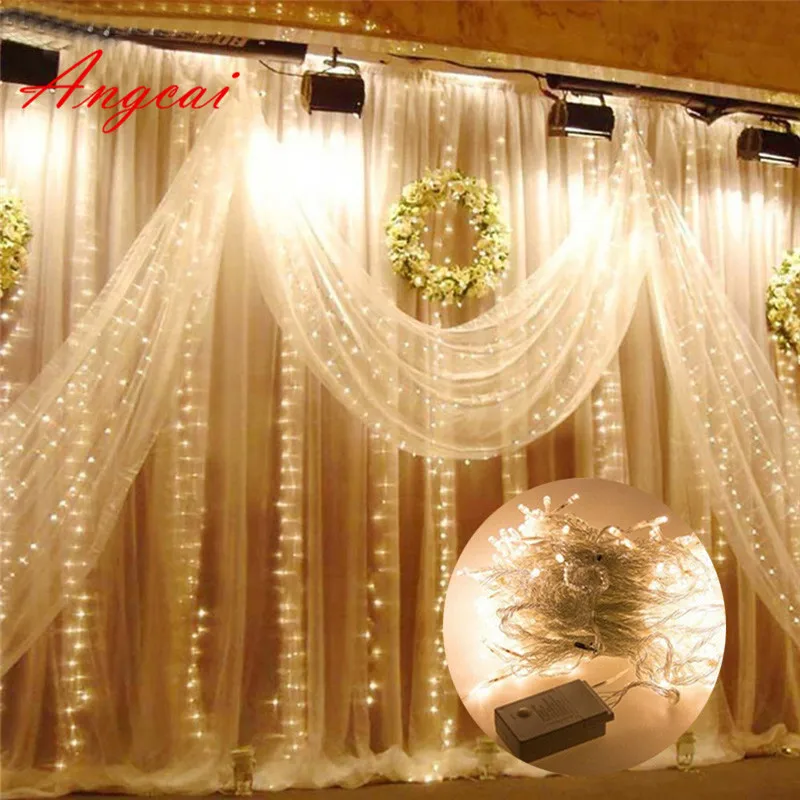 Водонепроницаемая светодиодный ная гирлянда-занавес 6 м x 3 М 600 200 300 Сказочная