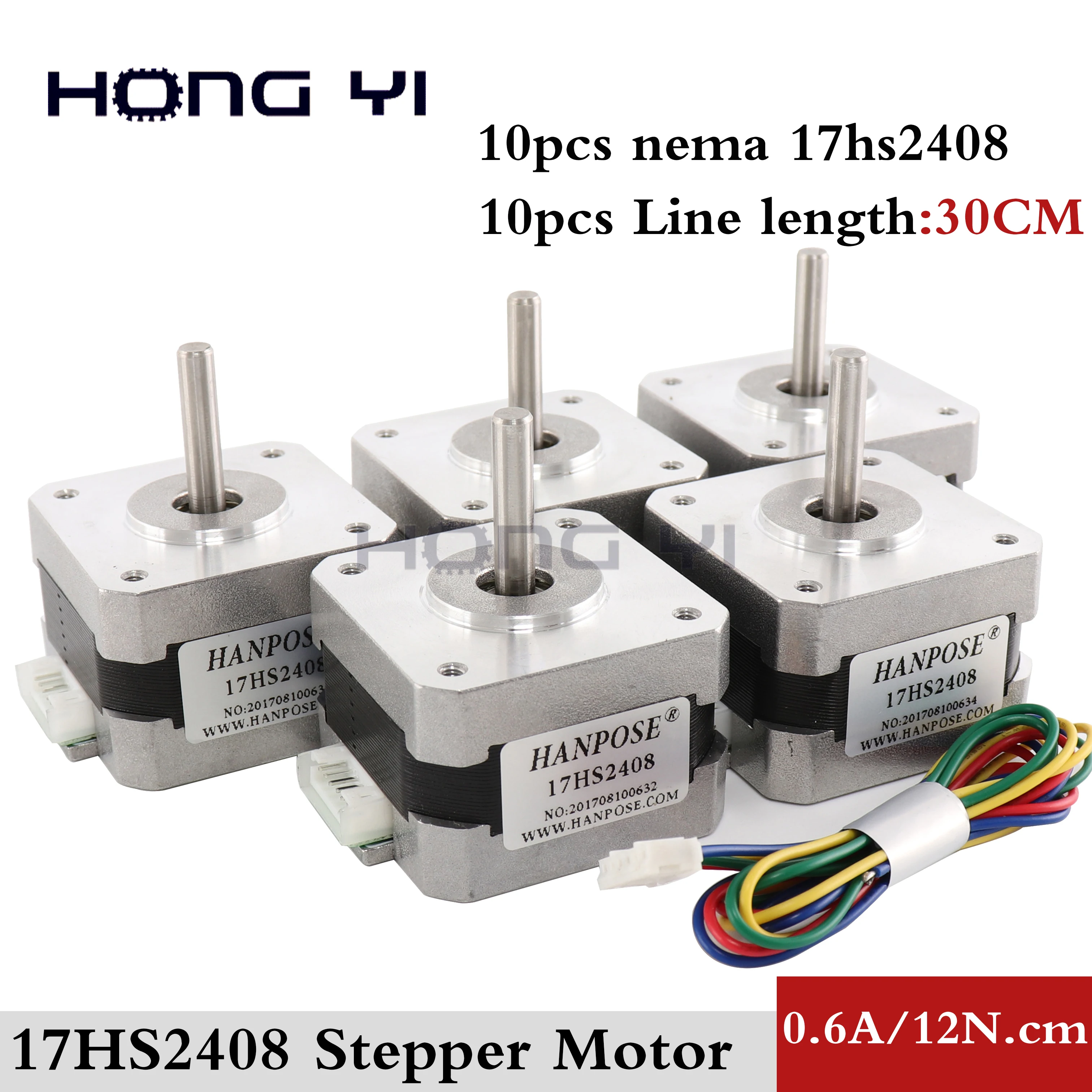 10 шт./лот 17HS2408 4 проводной шаговый двигатель Nema 17 42BYGH 0.6A CE ROSH ISO CNC лазерный