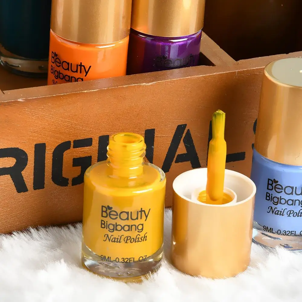 Лак для ногтей BEAUTYBIGBANG 1 флакон 6 цветов лак гель стемпинга цветной дизайна