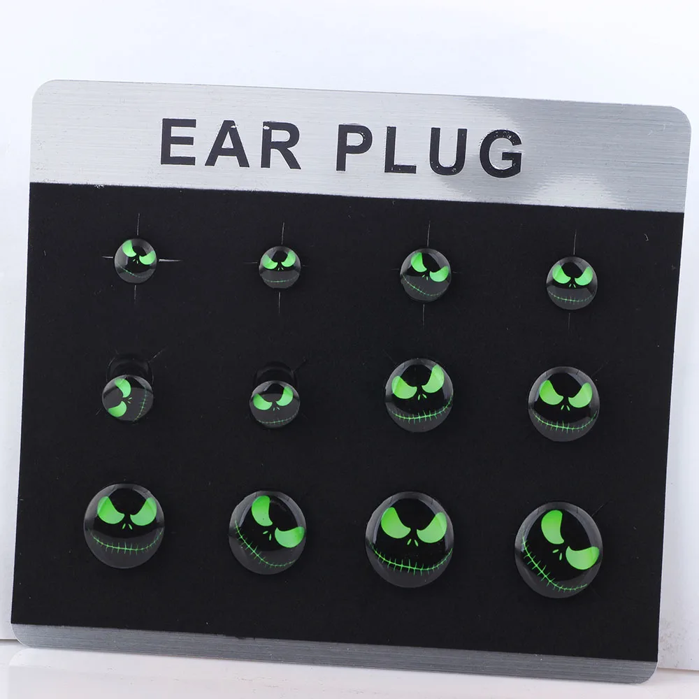 TIANCIFBYJS акриловый логотип ушной датчик затычки и туннели растягивающийся