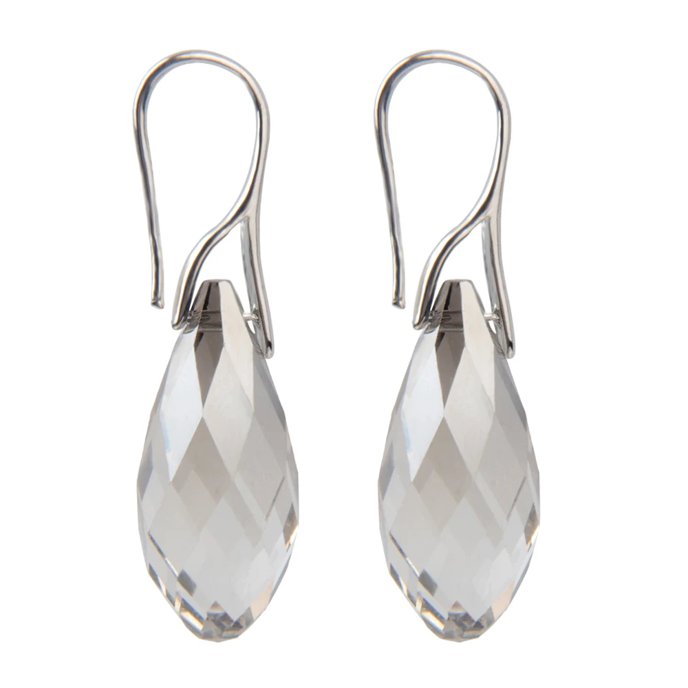 Винтажные граненые серьги капельки воды стекло с кристаллами для женщин подарок