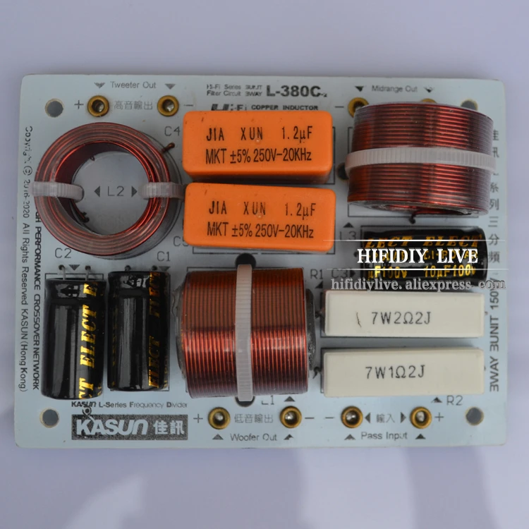 HIFIDIY LIVE L-380C 3Way 3 динамик(твитер+ Средний+ бас) HiFi динамик s аудио кроссовер с делителем частоты фильтры