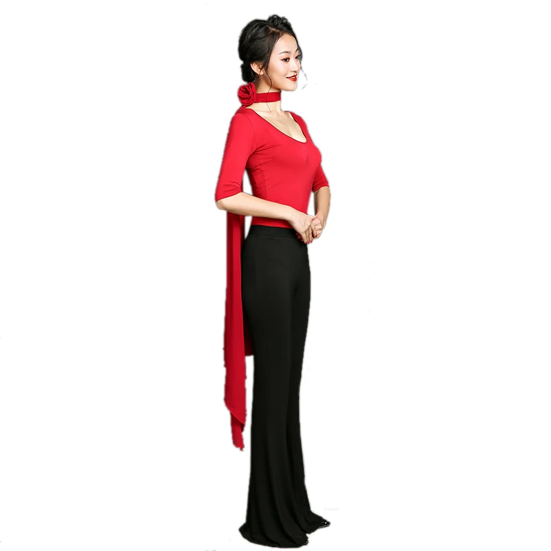 Women Pants Belly Dance Long Dancing Training Trousers Wide Leg Fitness Clothing Workout Breathable Midwaist Baggy Clothes | Женская