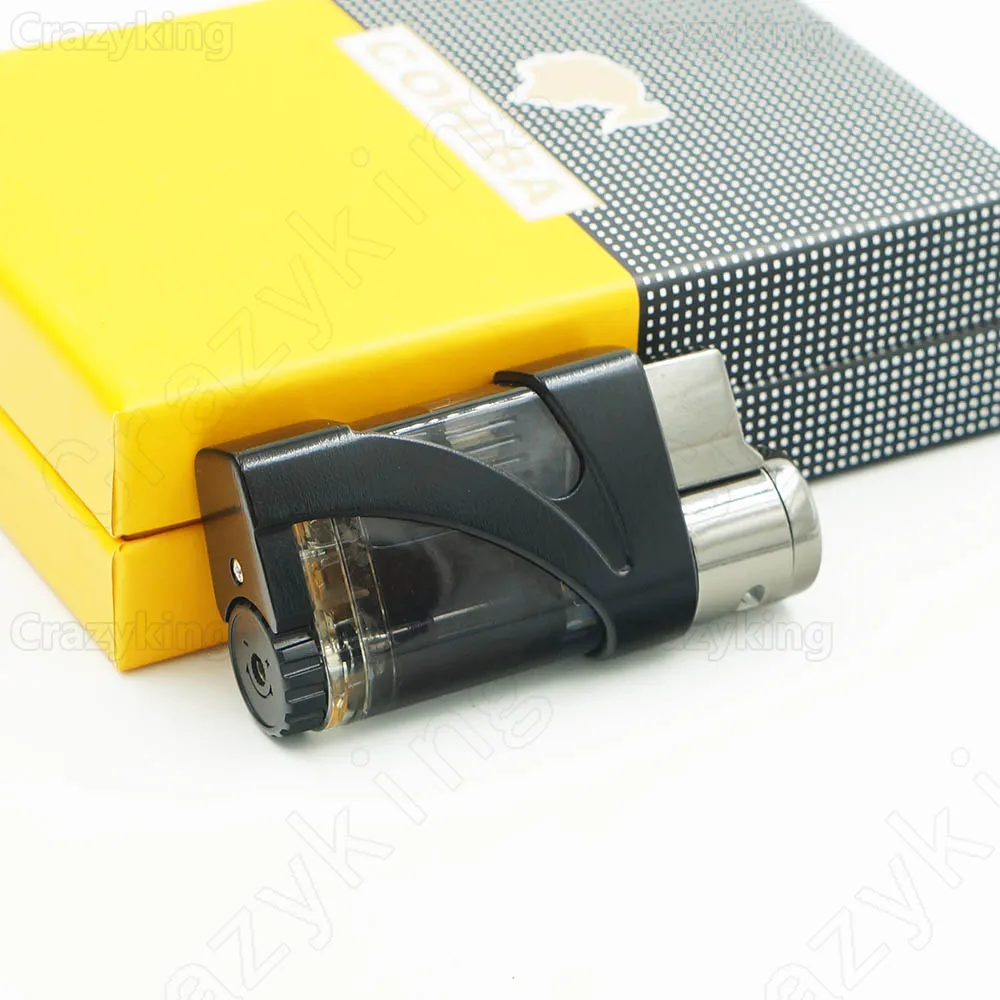 Европейский покупатель Cohiba 2 фонарь Jet пламя Карманный сигара легче чем газ-бутан