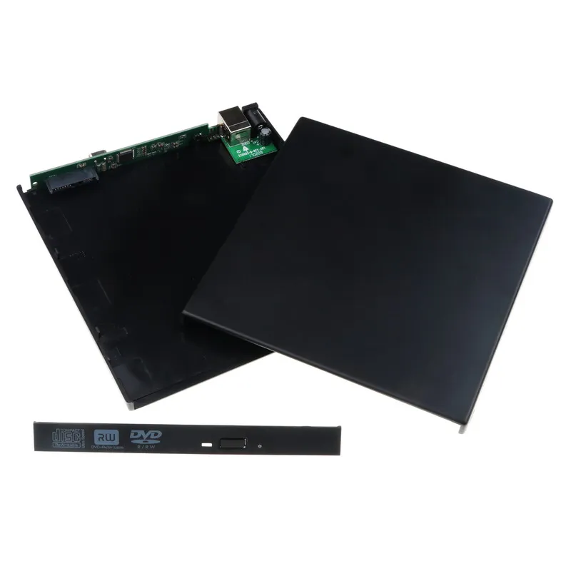 Слот в USB 2 0 12 7 мм SATA интерфейс ноутбук CD/DVD RW рекордер ROM Внешний чехол для